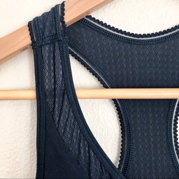 LULULEMON Deep Breath Mesh Racerback Tank Top in Nocturnal Teal Blue - Picture 4 of 7